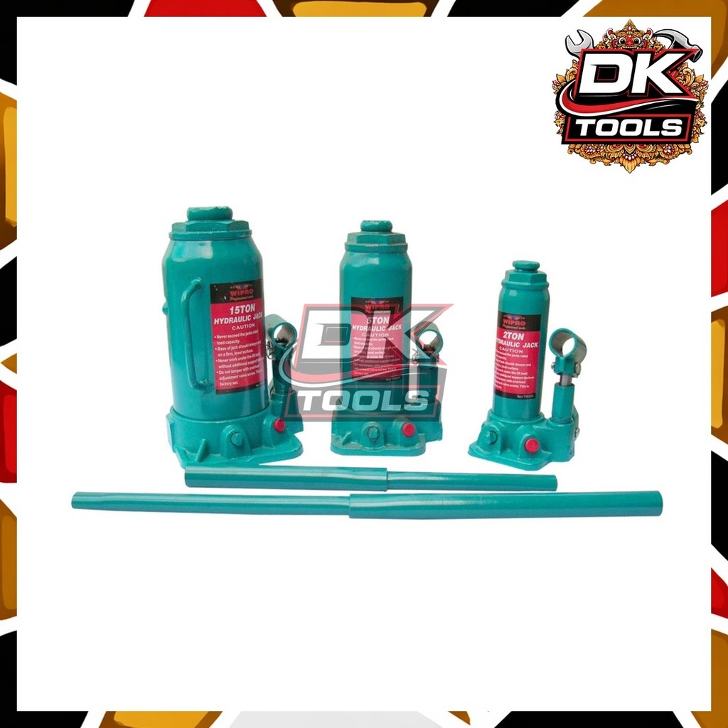 Wipro dongkrak botol 5 ton T90504 - dongkrak kendaraan kapasitas 5 ton - dongkrak mobil 5 ton
