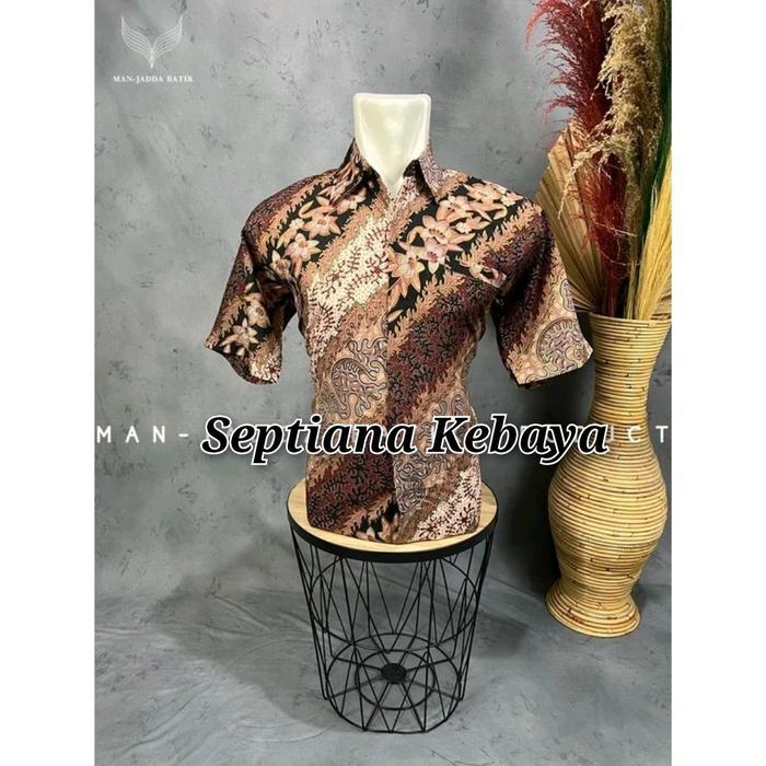 s7 set kebaya couple warna terakota - baju batik couple merah bata - couple kebaya dan batik bata -