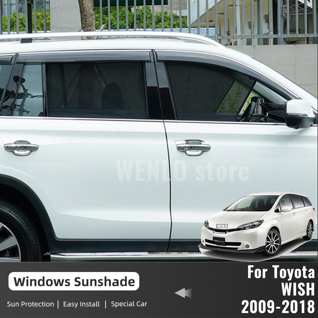 For Toyota WISH AE20 2009-2023 MPV Car Sunshade Shield Magnetic Front Windshield Frame Curtain Rear 