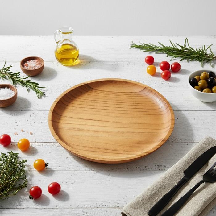 Piring Kayu Jati / Piring Makan Kayu Jati