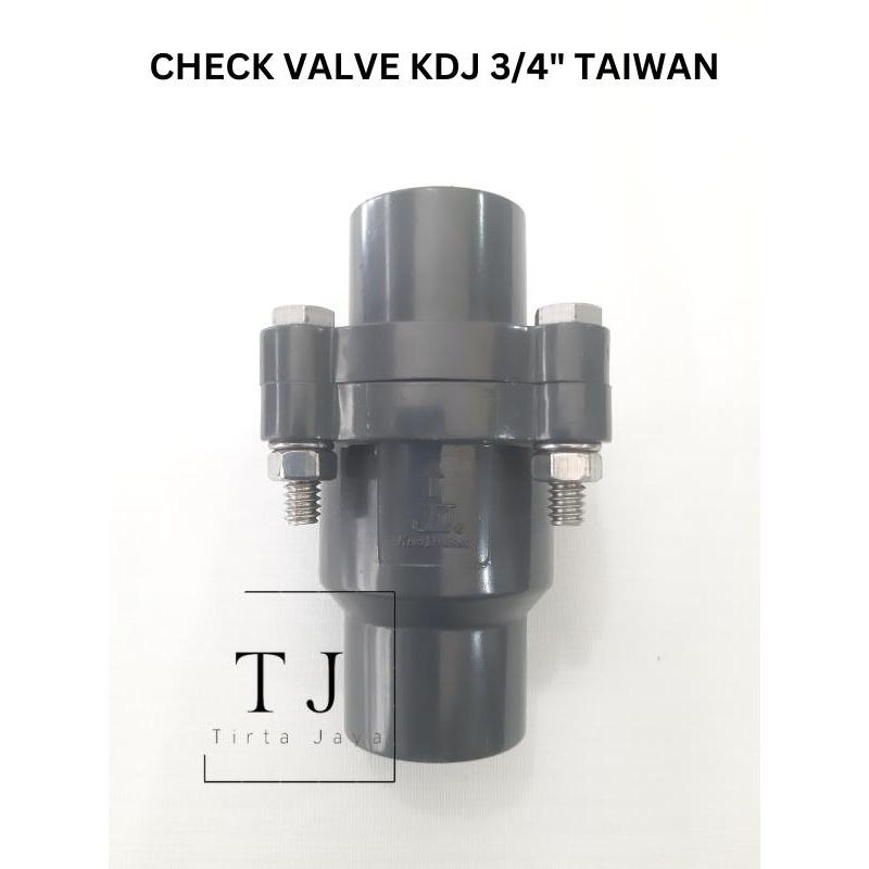 Check Valve KDJ 3/4" Spring Taiwan PVC Klep Tabok Tusen Klep