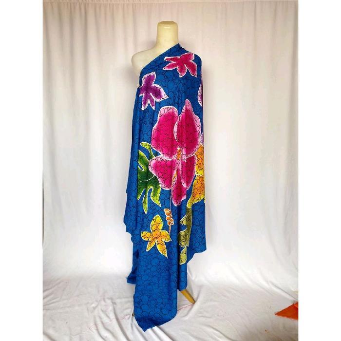 Kain Pantai Kain Bali Motif Lukis Jumbo Bunga Gelembung Ukuran 120X200 Cm Hiasan Syal Selendang