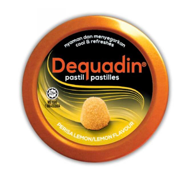 DEQUADIN COOL REFRESHING CANDY LOZENGES LEMON MINT PASTILLES 100% ORIGINAL