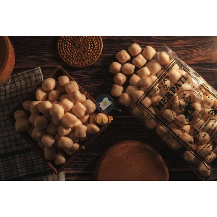 KERUPUK GETES/GETAS IKAN TENGGIRI 100% ASLI BANGKA CAP DUA MERPATI