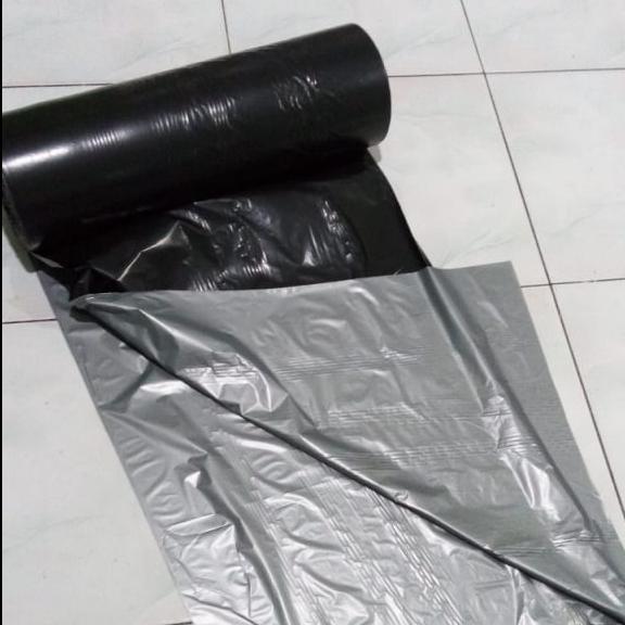 MULSA PLASTIK PERTANIAN HITAM PERAK LEBAR 80 CM 1 ROL TEBAL KUAT MURAH