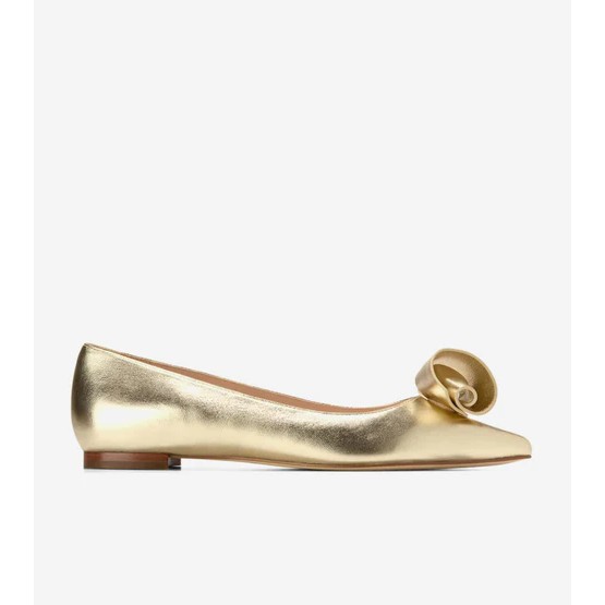 Cole Haan Women Florette Skimmers - Sepatu Wanita (Gold)