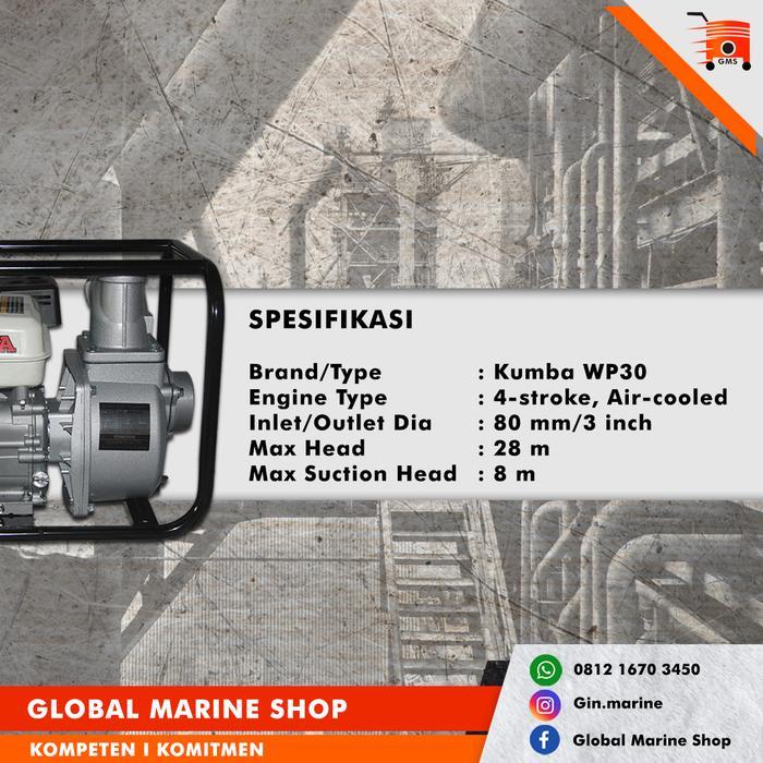 Gasoline Waterpump Kumba Wp30 3 Inch/Pompa Air Wp30 3 Inch/Pompa Bensi Co