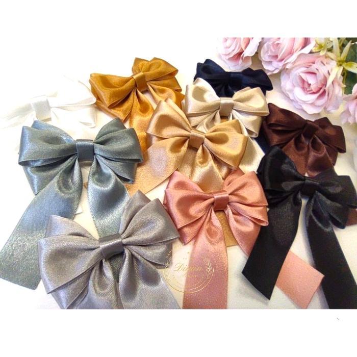 pita hias satin aplikasi dekorasi // pita baju // pita rambut
