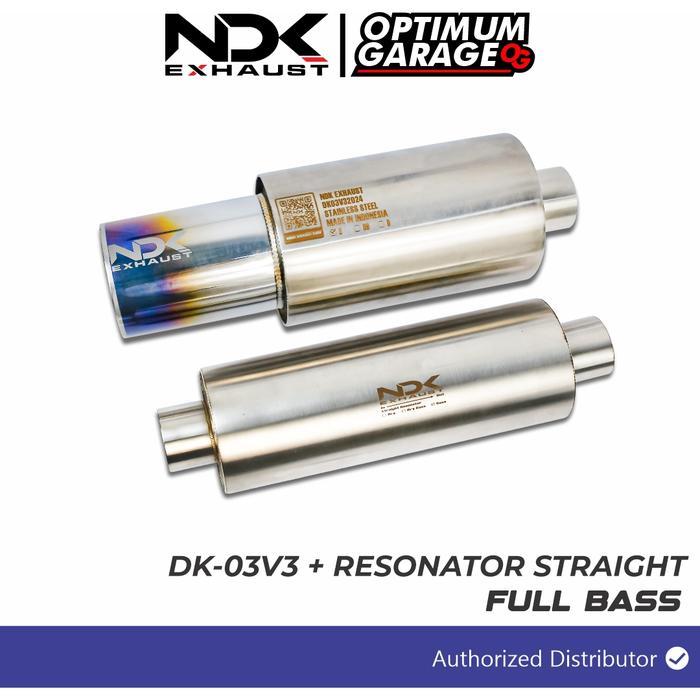 KNALPOT MOBIL NDK EXHAUST MUFLER DK-03V3 RESONATOR STRAIGHT KENALPOT - STRAIGHT