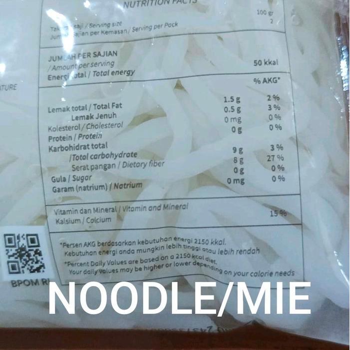 "New" Mie Shirataki / Shirataki Biru / Shirataki Basah Noodles