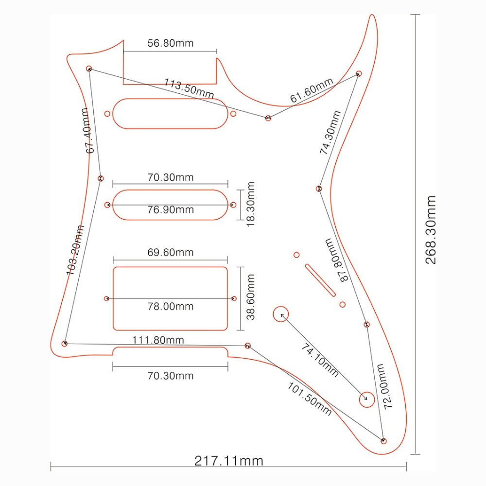 Feiman Guitar Parts Pickguards suit for Japan MIJ Ibanez GRX40 Guitar Best quality HSS Pick Guard