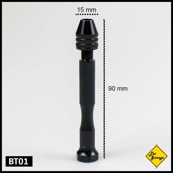 Bor Tangan Manual Mini Hand Drill + 10 Mata Bor Set Kayu Besi Hss