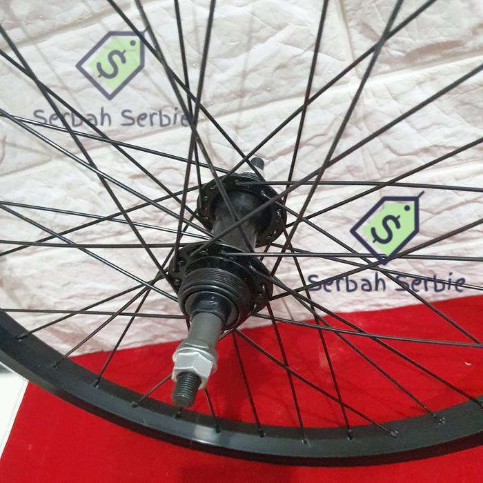 VELG SEPEDA 20" HITAM CHROME RIMS RODA 20 WHEELSET LIPAT MINION BMX