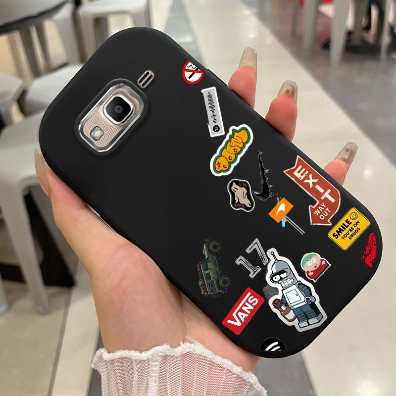 Casing Hp Untuk Samsung Galaxy J2 Prime J2 Ace A7 2018 Case Stiker Robot Angin Kasing silikon Anti-t