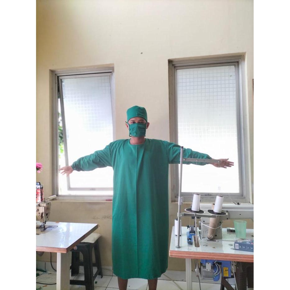 Terlaris Best Quality 100% Original Surgical Gown/ Baju Ok/Apd Ok/ Apron Bedah/Bahan American Drill