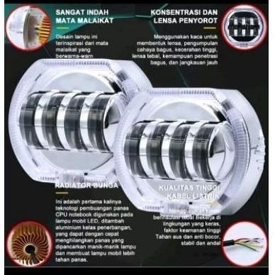 Lampu Led Projie Biled Projector 4 Lensa Super Terang Terbatas