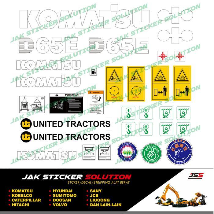 Stiker Dozer Komatsu D65E Sticker Alat Berat