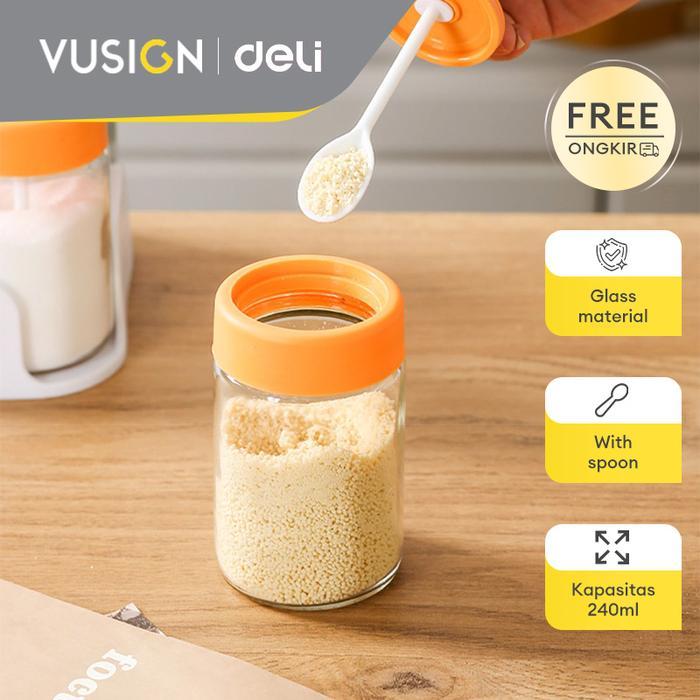 Vusign Tempat Bumbu Dapur Kaca / Seasoning Bottle 240ml Lucu VS946