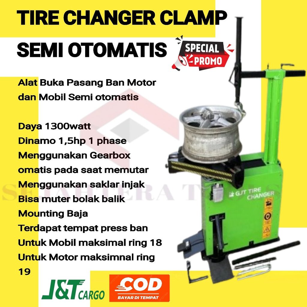 Alat buka pasang ban Motor Mobil Semi Otomatis tyre canger