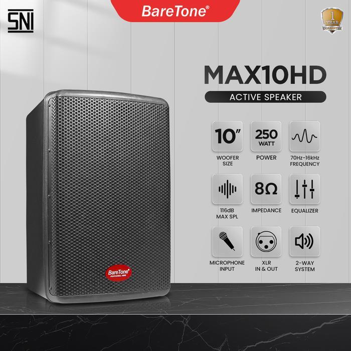 BareTone Speaker Aktif MAX10HD - 10 Inch - 10 Inch