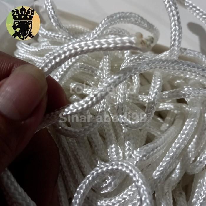 Tali Nylon 4mm Kepang Putih Tambang Kecil Serat Nilon Fleksibel & Tahan Lama untuk Industri
