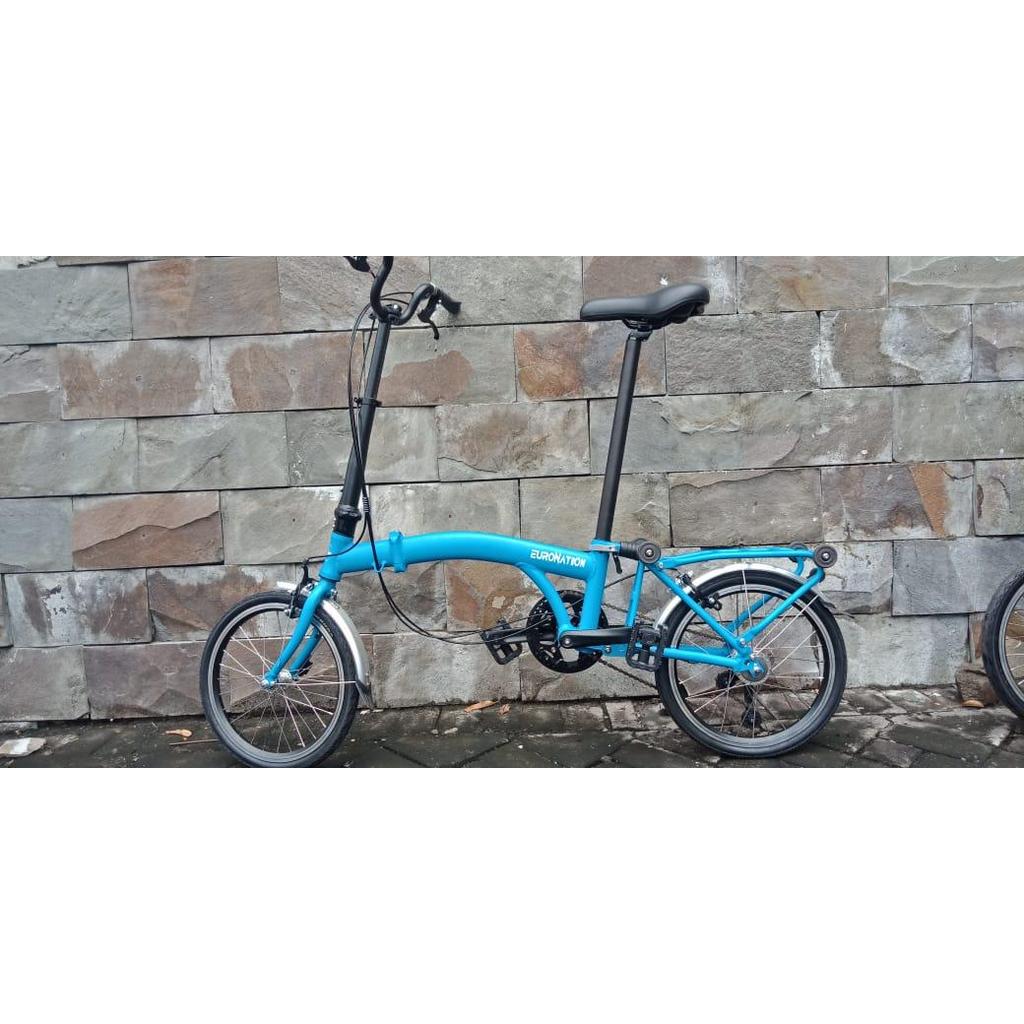 SEPEDA LIPAT 16 INCH 3 SPEED TRIFOLD EURONATION BIKE FOLDING BIKE