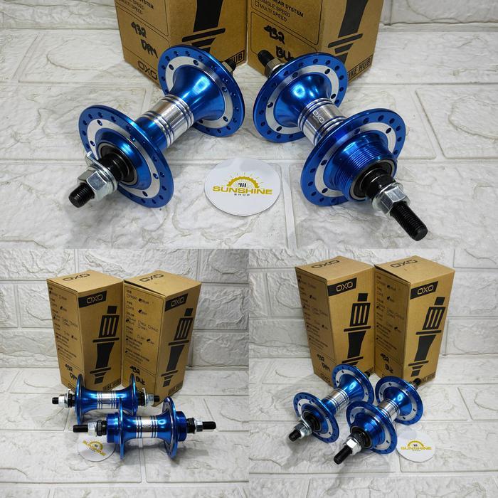 Hub Sepeda BMX 36H HB432 Bearing Alloy Double Drat Untuk Gir Freewheel Single 1 Speed Jumlah