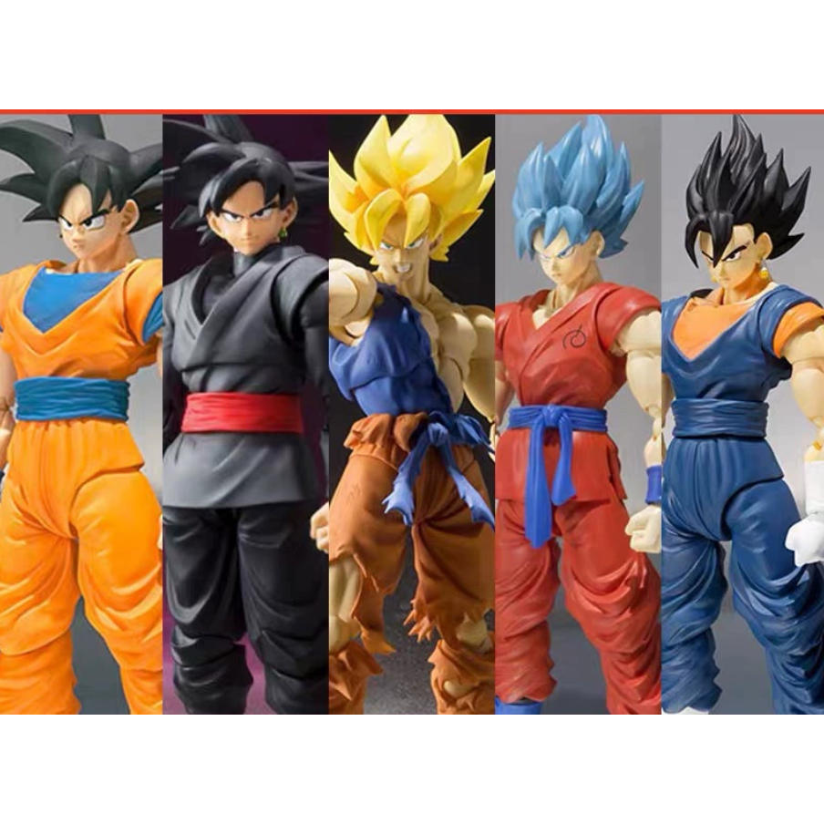 SHF Dragon Ball Z Kids Son Goku Vegeta Articulated PVC Action Figure Collectible Toys 12cm