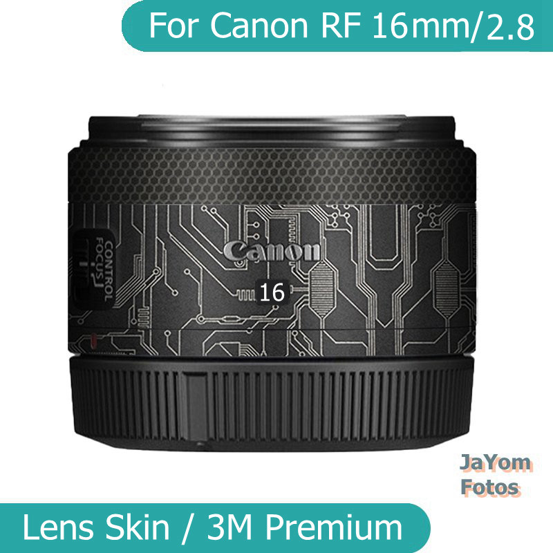 RF16mm/2.8 Lensa Kamera Tubuh Stiker Mantel Bungkus Film Pelindung Stiker Kulit untuk Canon RF 16mm 