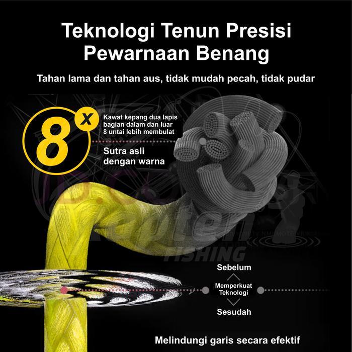 Benang Pancing Kaptenfishing Pe ZKK 100m Super Braided Japan Nylon Super Kuat Murah