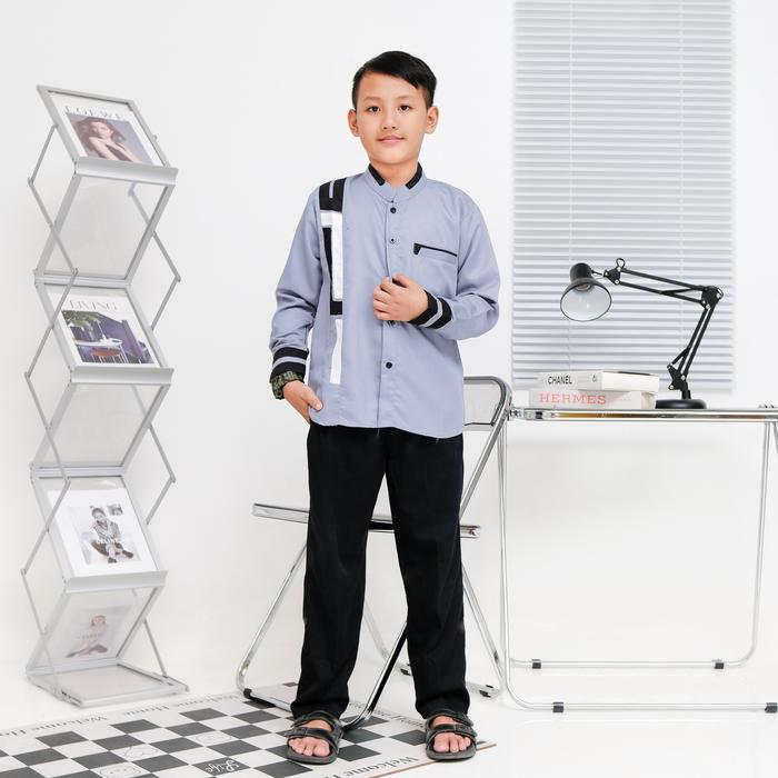 TERLENGKAP ELRUMI KOKO ANAK LAKI LAKI REMAJA LENGAN PANJANG MOTIF SINERGI BAJU MUSLIM KATUN