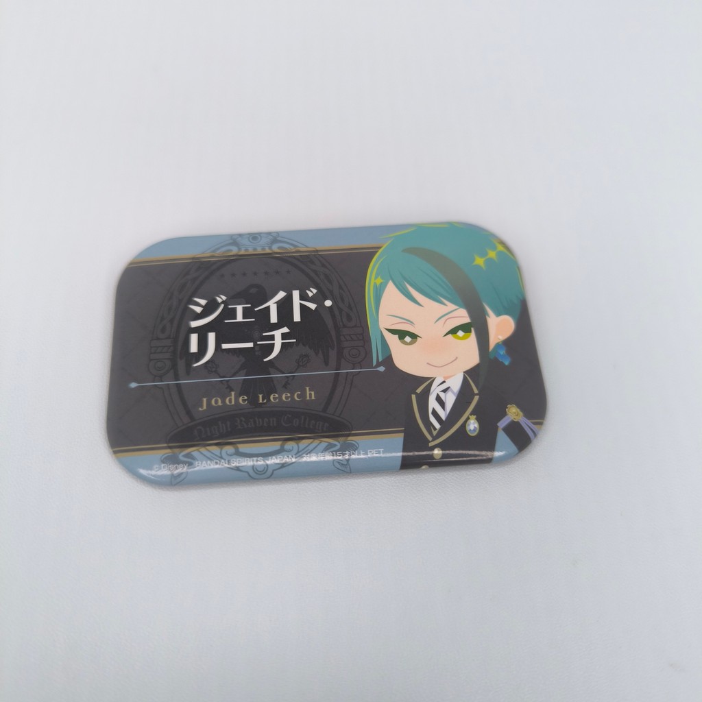 Square Can Badge Disney Twisted Wonderland Jade Leech