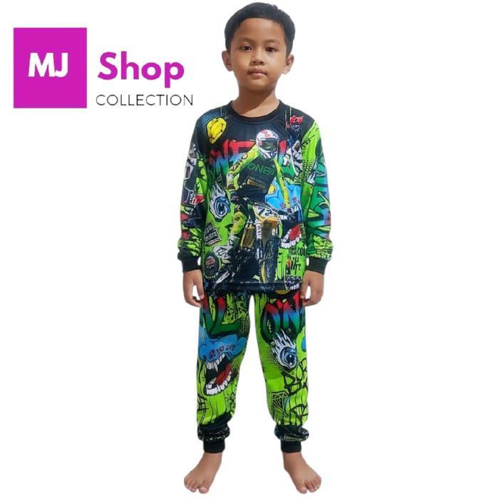 Best Seller Setelan Baju Balap Anak Termurah / Baju Motor Cross Anak Celana Panjang Gambar Original