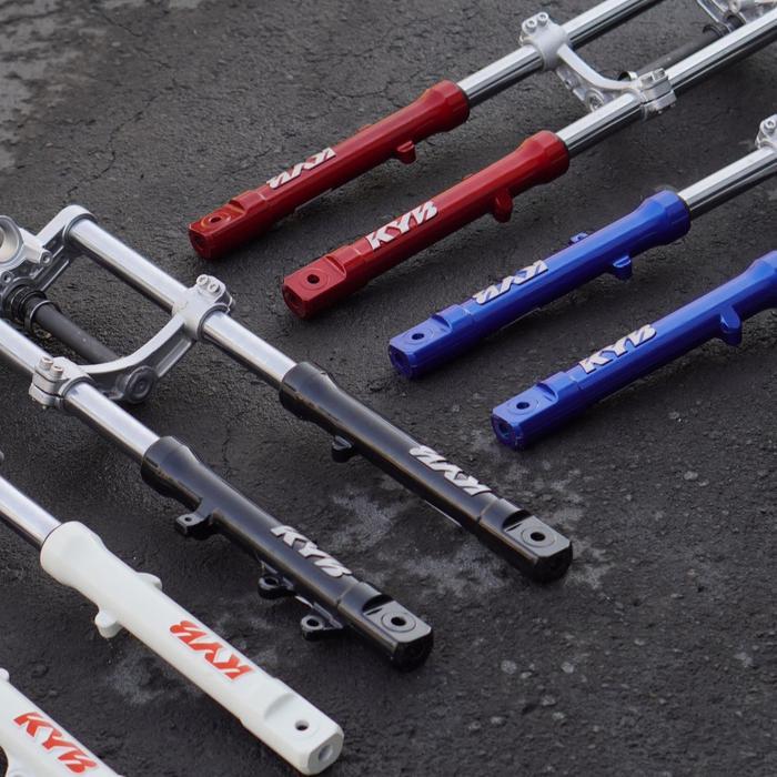 Shock depan kyb skok depan kyb zeto vixion set segitiga / T ninja gorilla pnp cb gl mp tiger - Merah