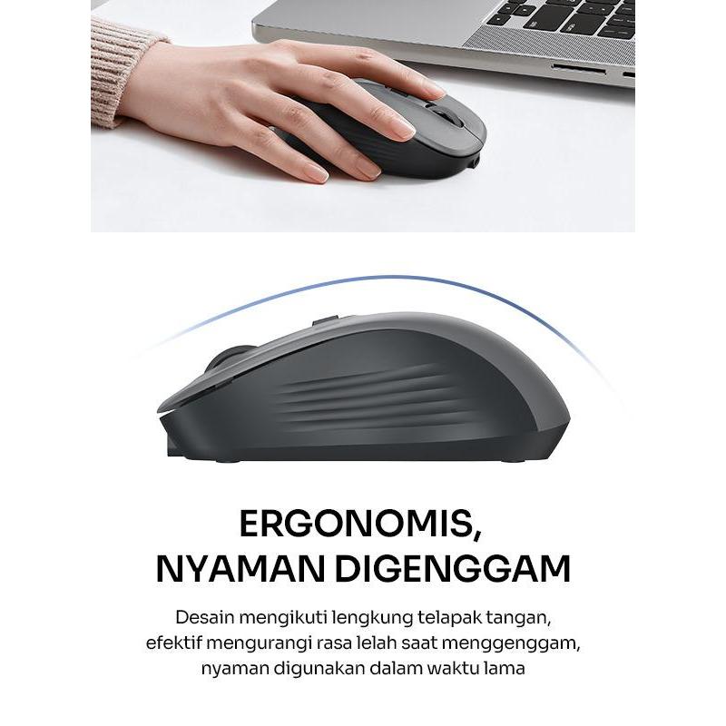 BERGARANSI Robot M500 Mouse Wireless Rechargeable Silent Click