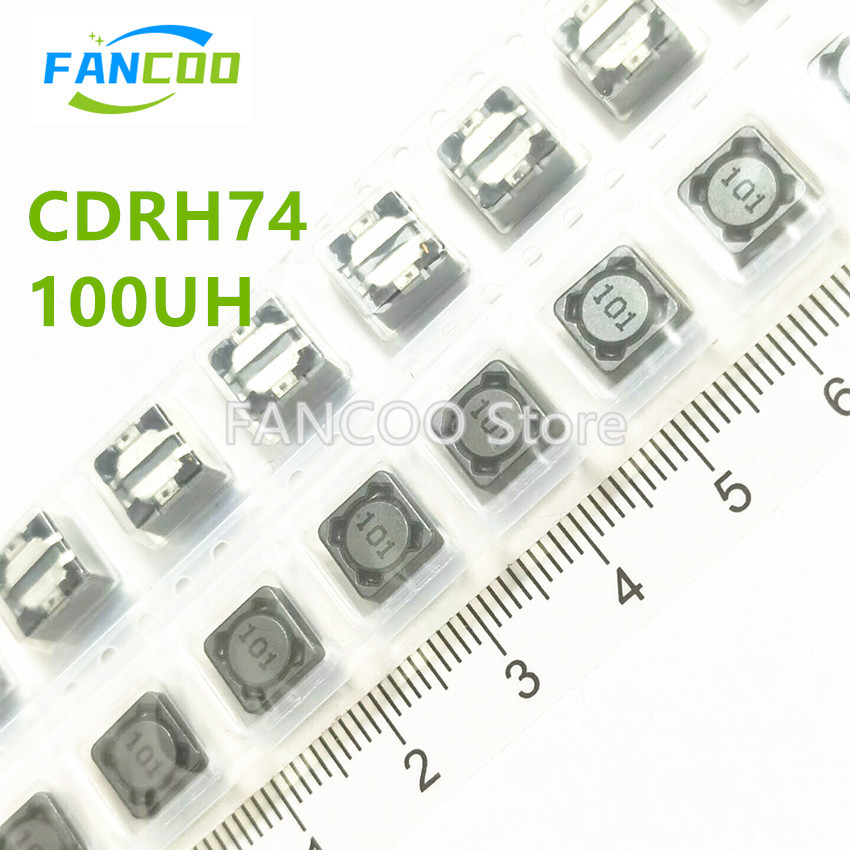 100pcs 1R0 1R5 2R2 3R3 4R7 5R6 6R8 100/150/220/330 RH74 7X7X4 SMD Power Inductors Shielded Inductor