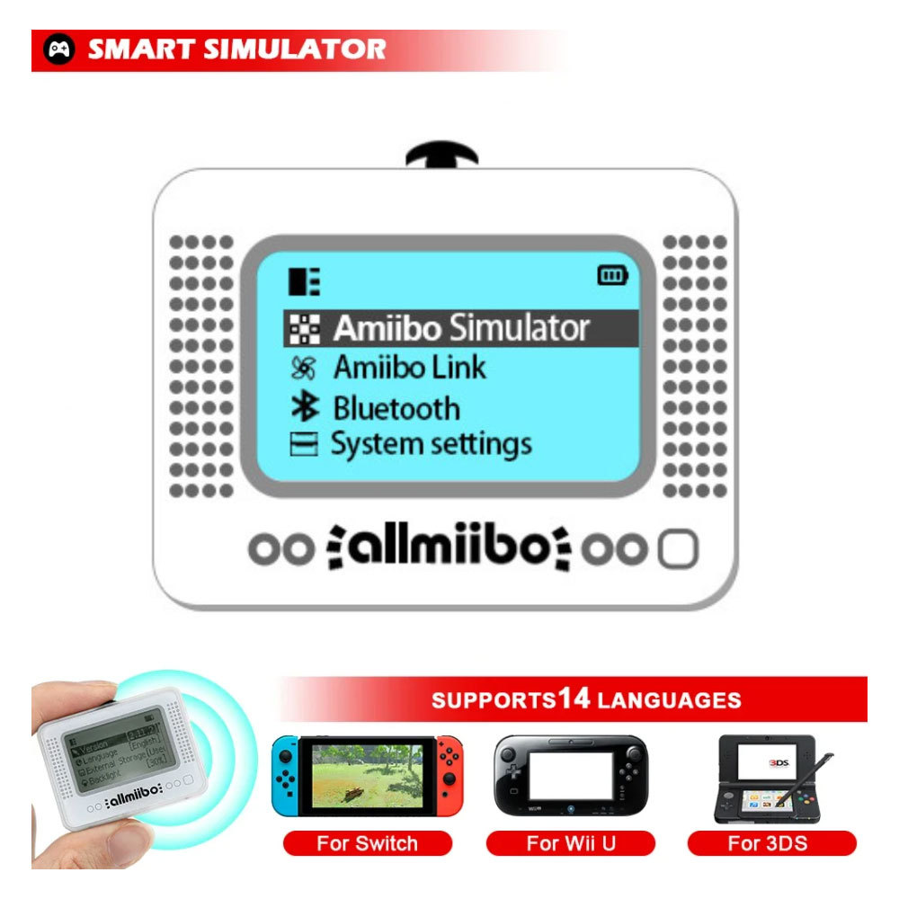 For Allmiibo Chargeable Intelligent Simulator Emulator Bluetooth-Compatible Universal Writer for