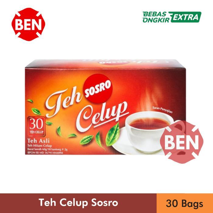 "New" Teh Celup Sosro 30 Teabags / Isi 30 Sachet Pcs Tea Bags / Grosir Promo