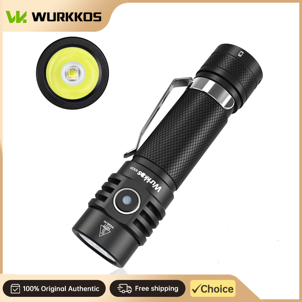 Wurkkos Wk03 Led Flashlight 18650 Torch 1800Lm Atr Luminus Sst40 Rechargeable Usb C Light Ip68