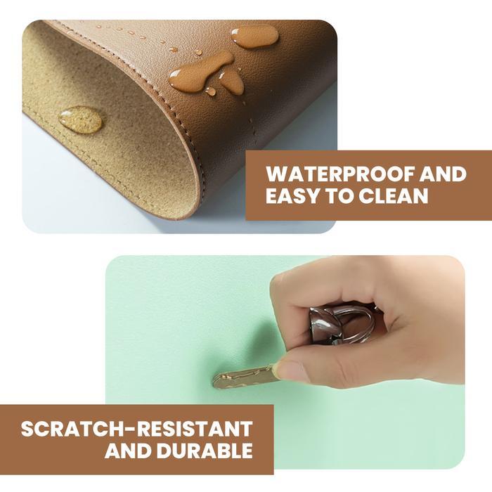 Uneed Premium Mousepad Pu Leather Desk Pad Waterproof