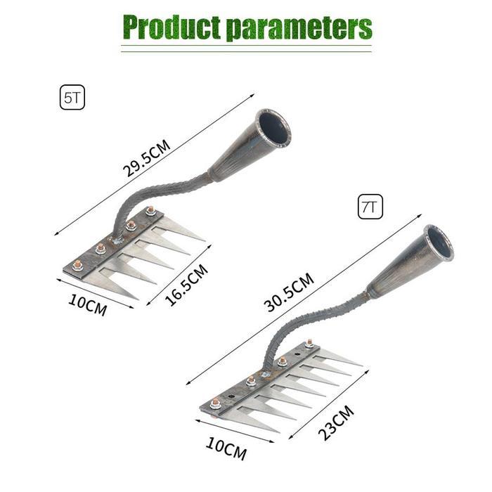 RAKE ALAT GARUKAN RUMPUT GARPU TANAH TANAMAN BERKEBUN BESI PENDEK ALAT PENCABUT RUMPUT 5 GIGI 7 GIGI