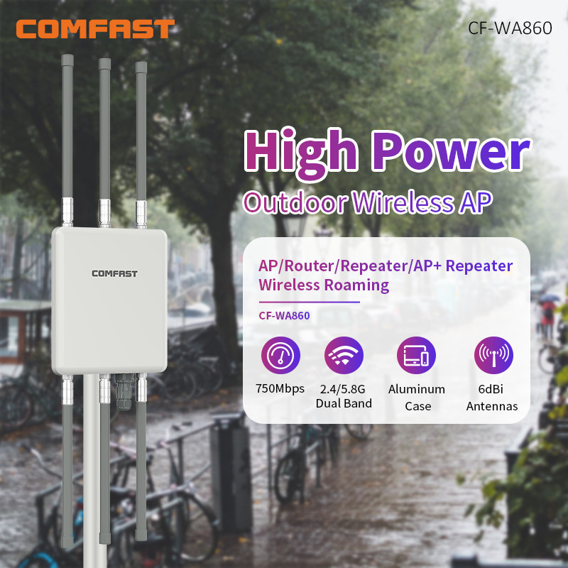 BELI SEKARANG 5G Outdoor Access Point Dual Band 750Mbps High Power Outdoor Antenna Router 360° Wirel