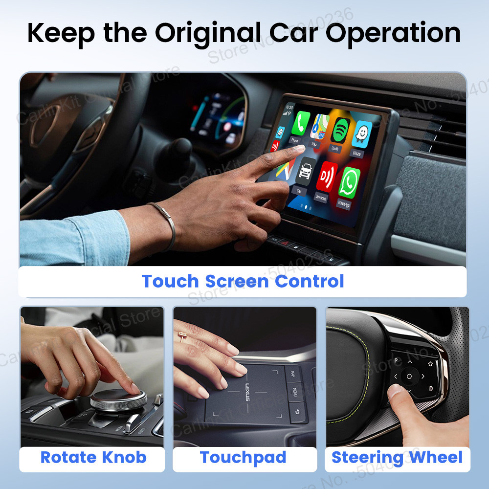 CarlinKit Baidu Carlife Wired to CarPlay Android Auto Adapter 2-In-1 Wireless Car Navigation Box