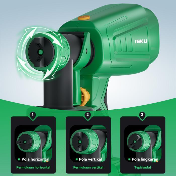 ISKU Electric Spray Spray Gun Cat 21V 800ml Pistol semprot cat baterai lithium Alat Semprot Baterai
