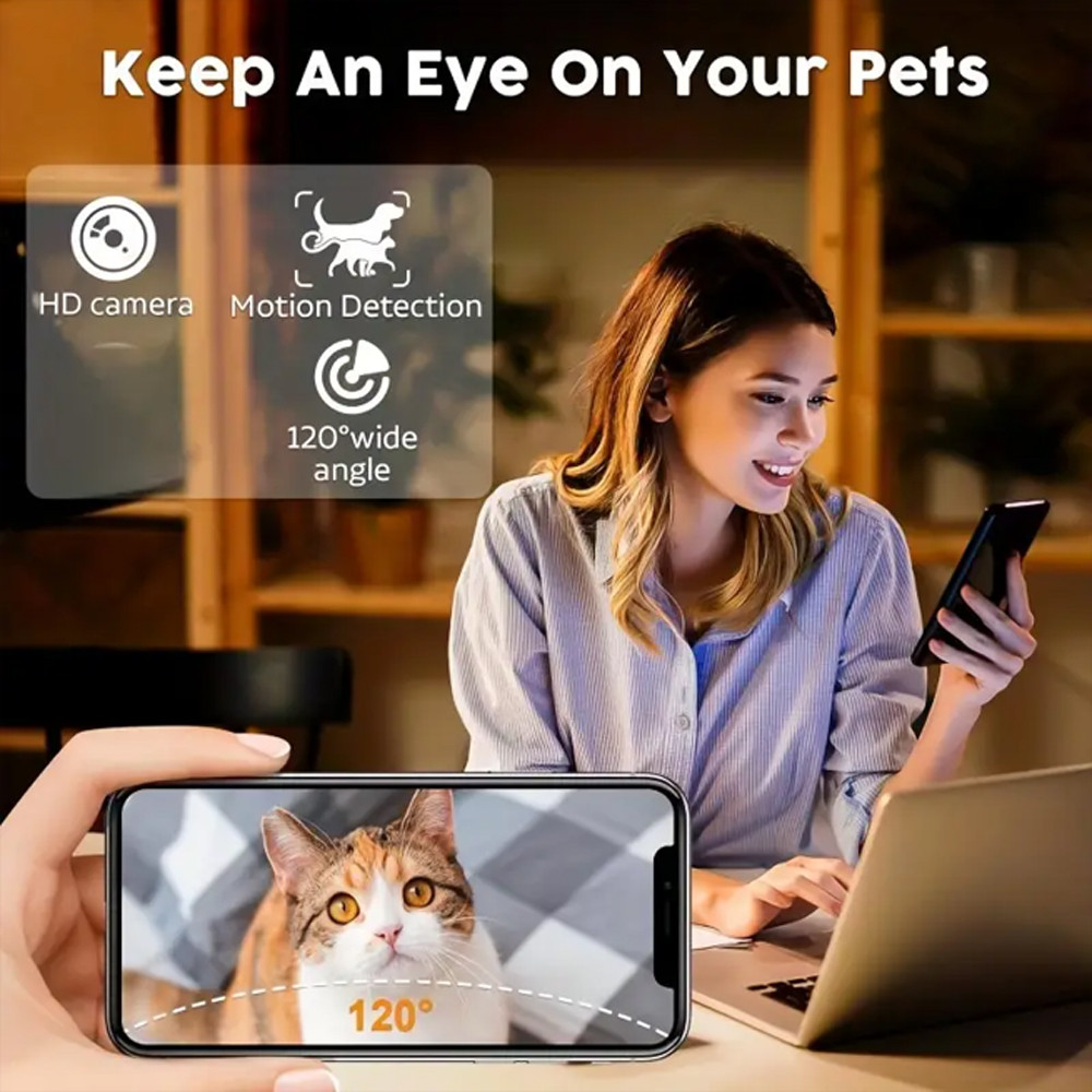 Camera Pet Feeder Timing Smart Automatic Feeder For Cats Dog Button WIFI APP Video Intelligent Dry