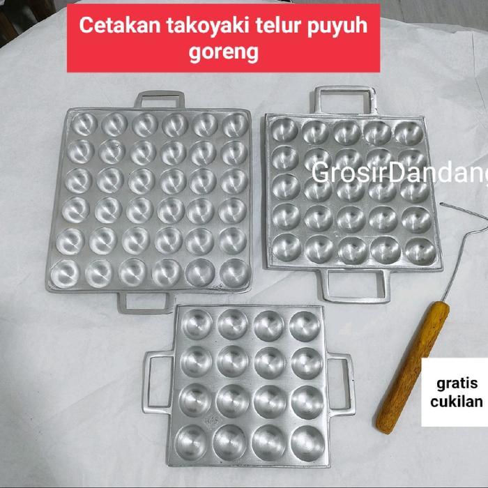 Cetakan takoyaki telur puyuh goreng Termurah
