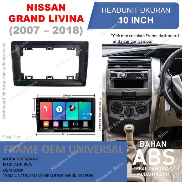 Frame Panel All Nissan Grand Livina Untuk Headunit Android 10 Inch Pnp