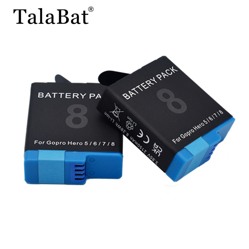 Upgrade to 2150mAh For Gopro Hero 8 7 6 Hero 5 Battery for GoPro Hero 5 6 7 Gopro 8 Black Sports Act