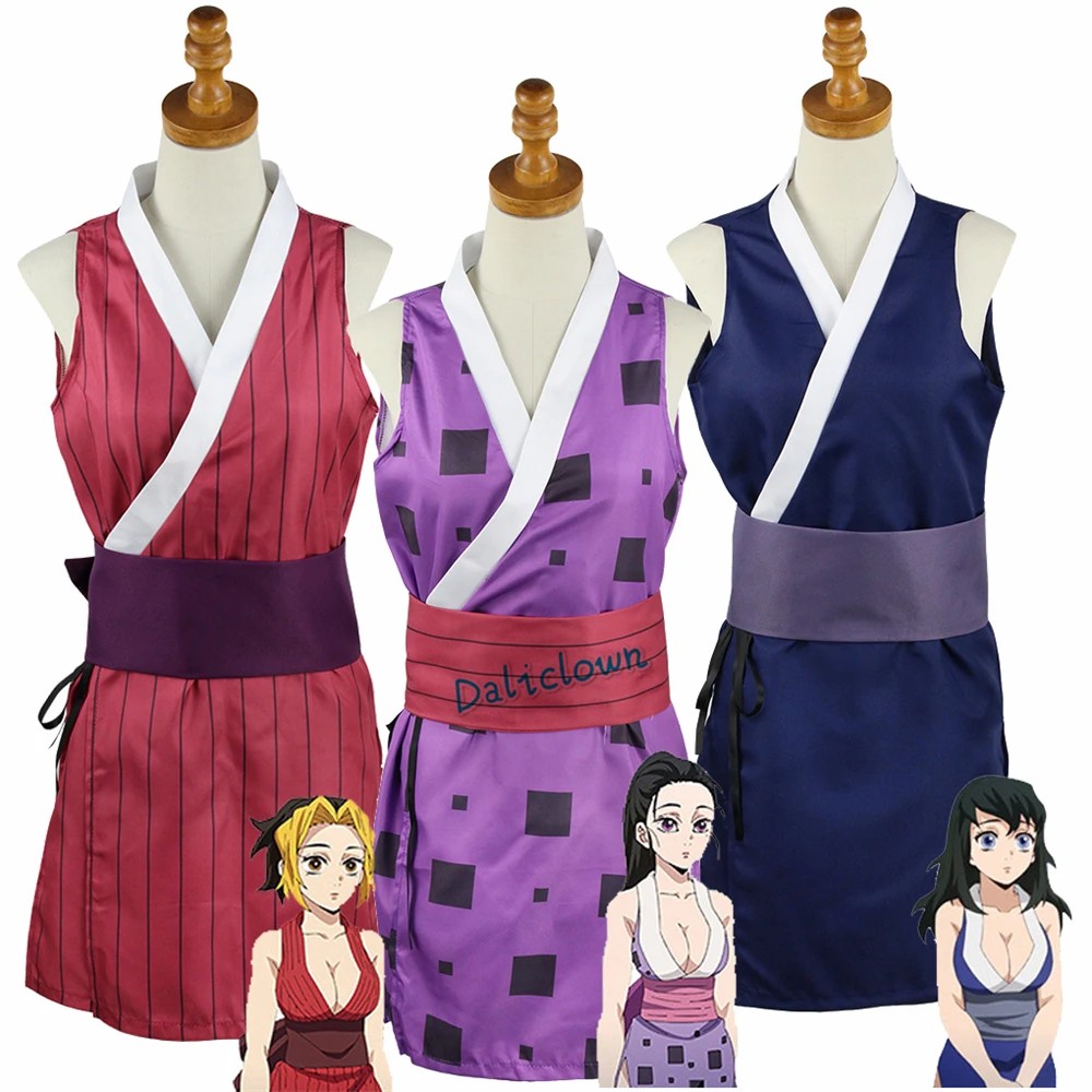Anime Hinatsuru Makio Suma Cosplay Costume Uzui Tengen Ws Kimono Uniform Dress Entertainment