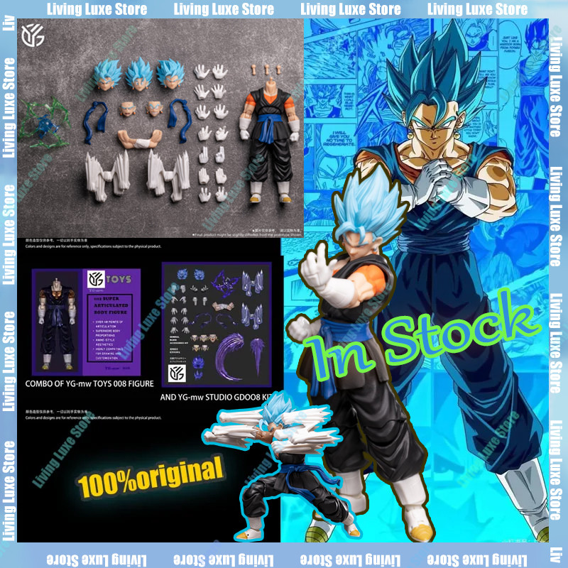HOT YG-mw Toys Vegito Figure Dragon Ball SHF Super Saiyan God Vegito Vegetto Anime Action Figures